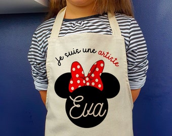 Tablier enfant personnalisé  | Tablier cuisine enfant | Tablier Minnie enfant | Tablier stitch enfant | Tablier pour enfants.