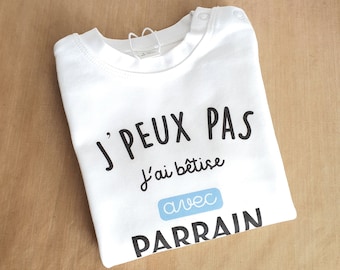 T-shirt I can't I'm stupid with godfather / godmother