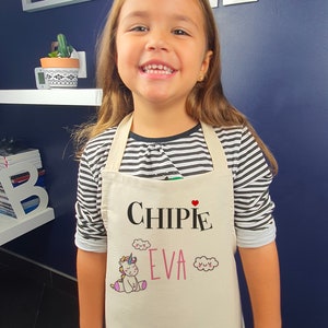 Personalized child apron Children's kitchen apron Children's Minnie apron Children's stitch apron Apron for children. image 4