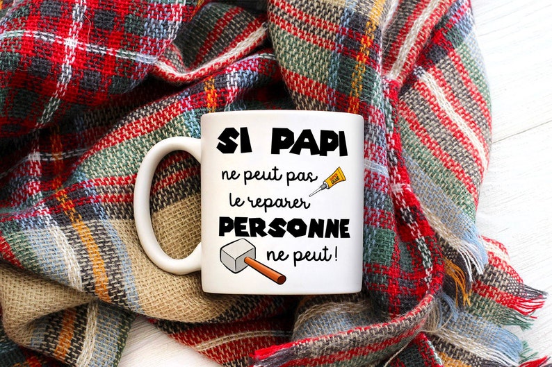 Mug personnalisé si papi ne peut pas le réparer Bild 1