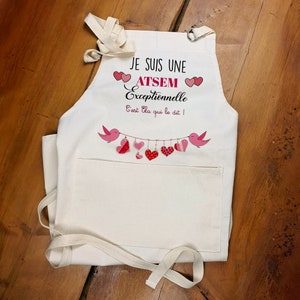 Personalized adult apron Naturel