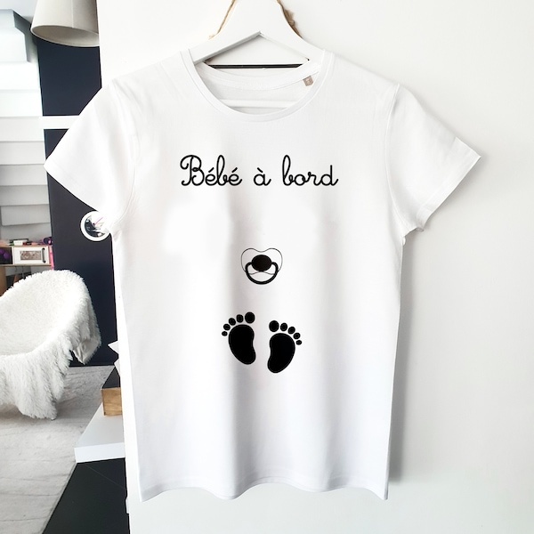 T-shirt bébé à bord / t-shirt annonce grossesse / t-shirt futur maman / t-shirt annonce bébé