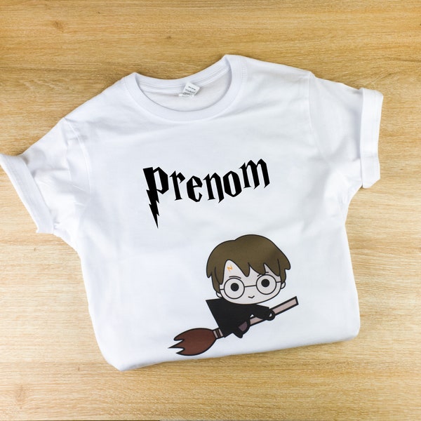 T-shirt Harry Potter personnallisé /T-shirt avec prénom thème Harry Potter
