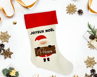 Chaussette de noel personnalisée / Chaussette de noel prénom / Chaussette de saint nicolas