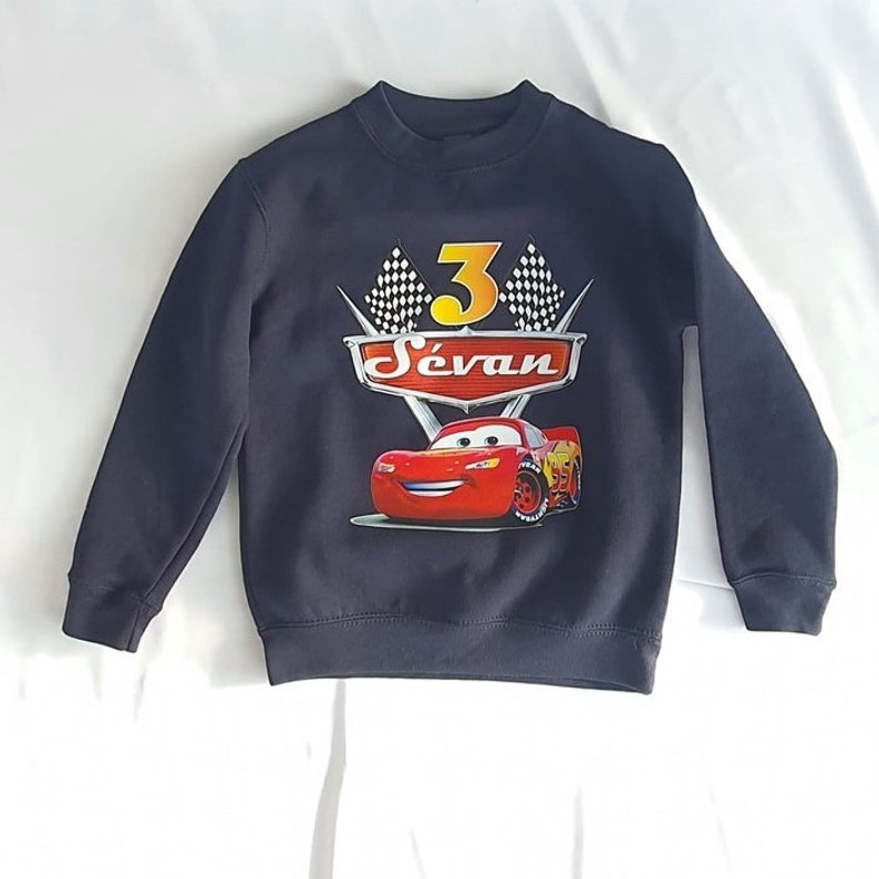 Personalized Cars sweatshirt / CARS / Personalized Cars sweatshirt / Cars child sweatshirt image 2