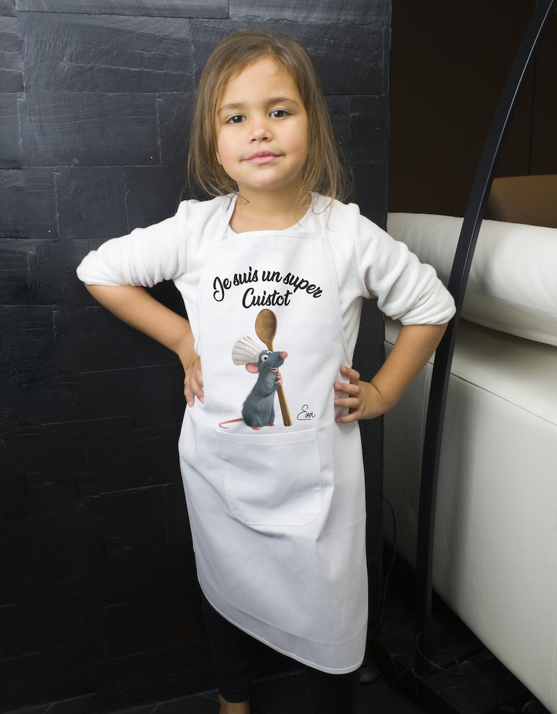 Personalized child apron Children's kitchen apron Children's Minnie apron Children's stitch apron Apron for children. image 9