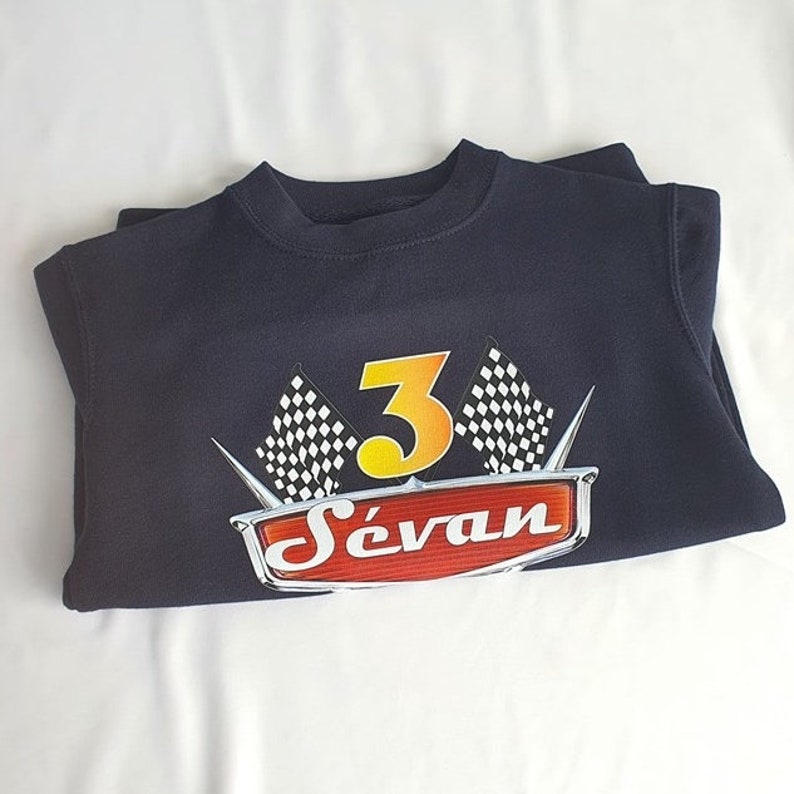 Personalized Cars sweatshirt / CARS / Personalized Cars sweatshirt / Cars child sweatshirt image 3