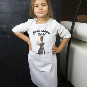 Tablier enfant personnalisé Tablier cuisine enfant Tablier mini chef Tablier pour enfants. Ratatouille