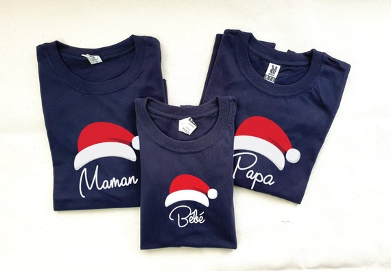 Sweat-shirts De Noël Famille 2025 - T-shirt Col Rond Confortable Avec Imprimé, Pour Papa, Maman, Bébé, Fille