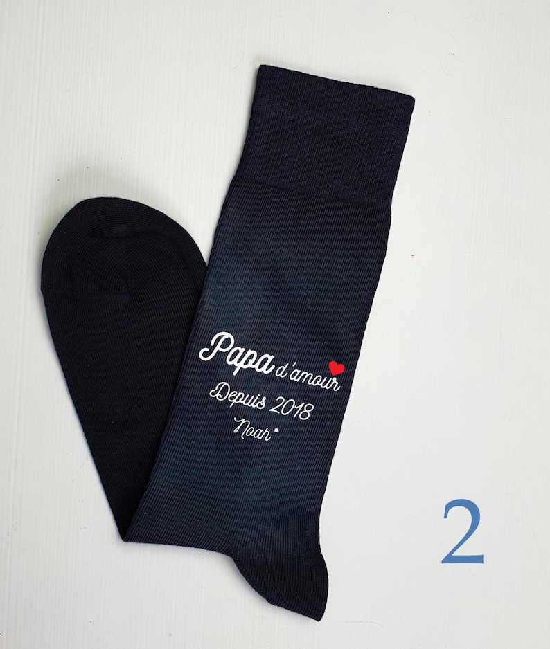 Personalized sock with your text and logo image 1