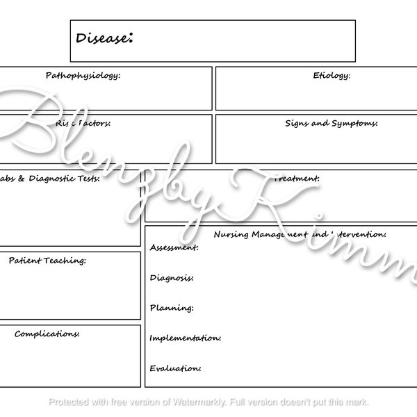 Pathophysiology Guide - Etsy