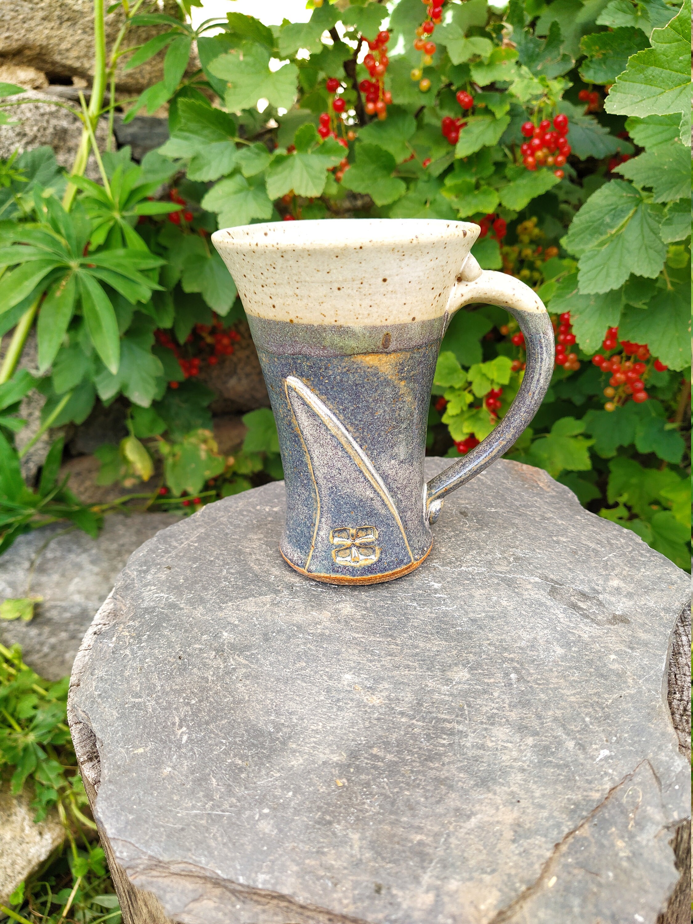 Mug Artisanale en Céramique Du Grès Bleu