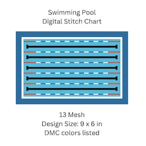 Swimming Pool Needlepoint Chart