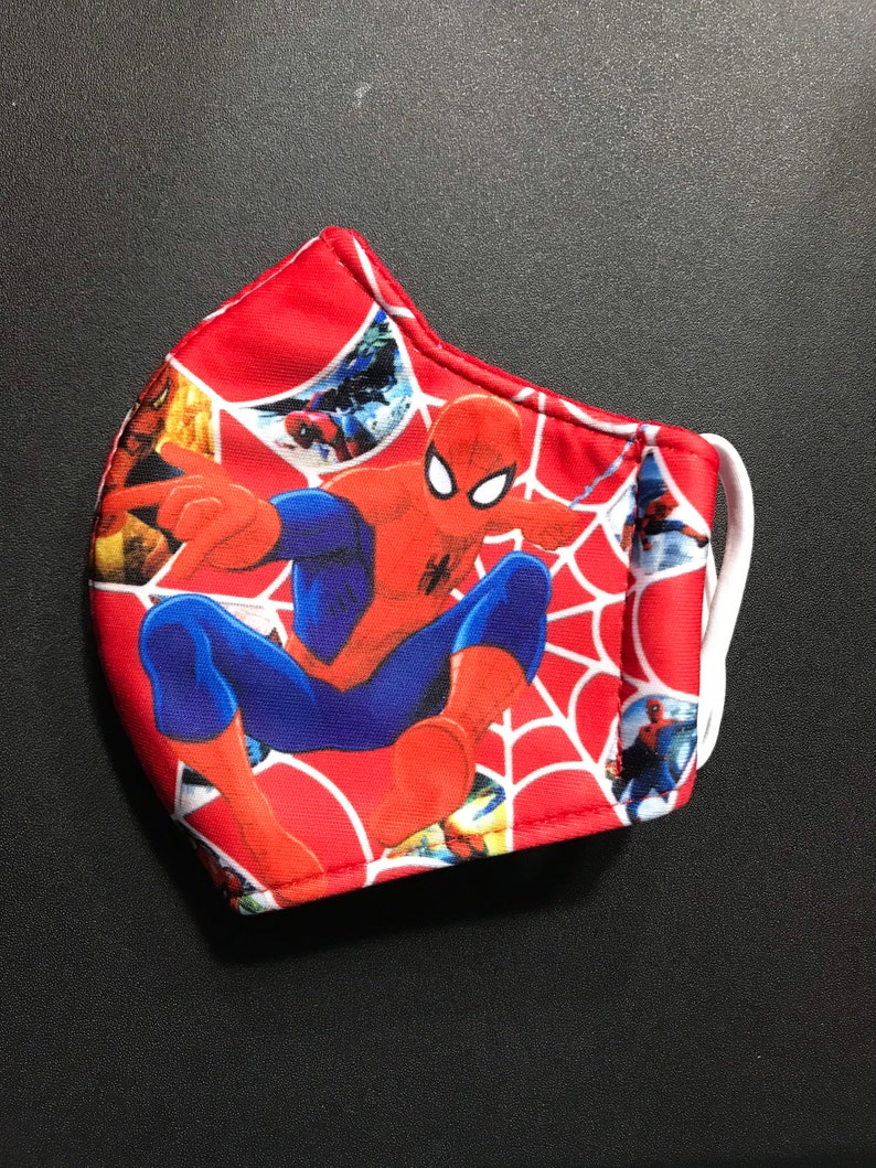 Kids Spider Man Face Mask Fabric Face Mask Machine Washable & | Etsy