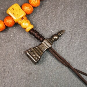 Gandhanra Handmade Tibetan Buddhist Amulet,Stupa,Pagoda,Buddhist Tower Pendant,Made of Cold Iron,1.22 inches