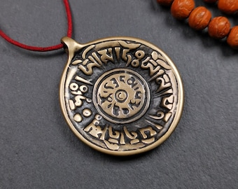 Pendentif Tibétain En Os - Symbole Om - Neuf Sans Emballage - Couleur Beige