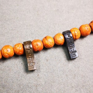 Clip para contador de mala budista Gandhanra hecho a mano, clip para contador de Thokcha Bum para cuentas de oración, letra Om Mani Padme Hum, accesorios para mala