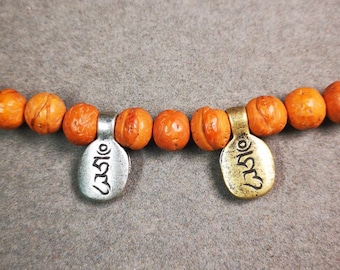 Clip para contador de mala budista Gandhanra hecho a mano, clip para cuentas de oración, letra hum, accesorios para mala