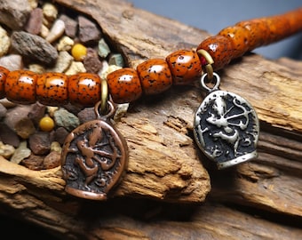 Gandhanra Handmade Amulet,Kurukulla Pendant, Mother Buddha Kuru,Mala Pendant, Prayer Beads Accessories,Made of Copper