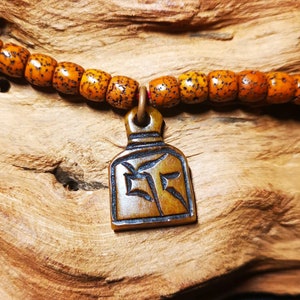 Yak Bone Carved Tibetan Letter Mala Pendant,Bead Counter Clip,Prayer Bead Accessories,Gandhanra Tibetan Amulet