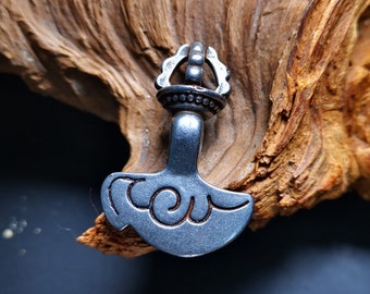 Gandhanra Antique Tibetan Amulet Pendant,Kartika(knife of the dakinis), Trantic Buddhism Dharma, Made of Thunder Iron
