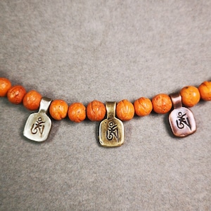 Clip para contador de mala budista Gandhanra hecho a mano, clip para cuentas de oración, letra Om, accesorios para mala