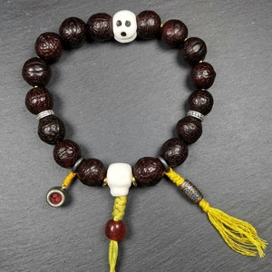 Gandhanra Antique Tibetan Handhold Wrist Mala, Old Bodhi Seed Beads Bracelet