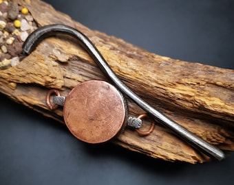 Gandhanra Handmade Damaru Drum,Mini Spiritual Tantric Buddhist Tibetan Ritual Religious Ceremonial Chod Drum,Made of Cold Iron