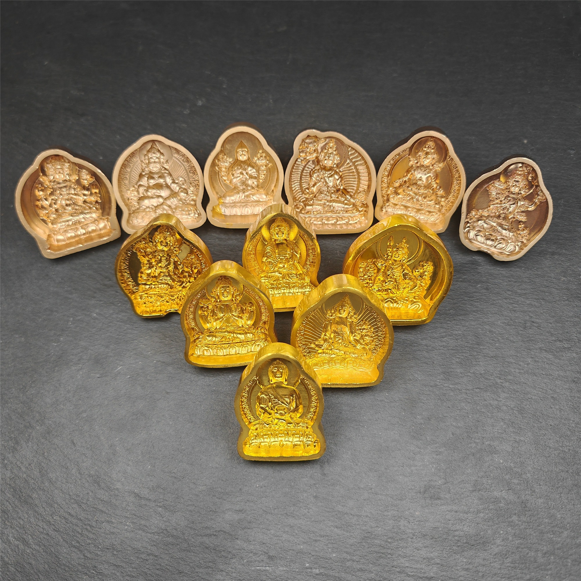 Authentic Tibetan Tsa Tsa Molds - 13 Types Mini Buddha Statue Clay