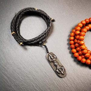 Gandhanra Handmade Tibetan Budhist Amulet,Vajra Dorje, Protective Pendant,1.96&quot;