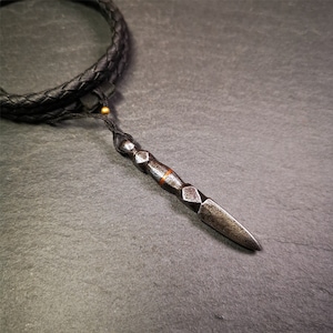 Gandhanra Handmade Tibetan Amulet ,Kila(Dorje Phurba) , Trantic Buddhism Ritual Implement Pendant,Made of Cold Iron,2.2"