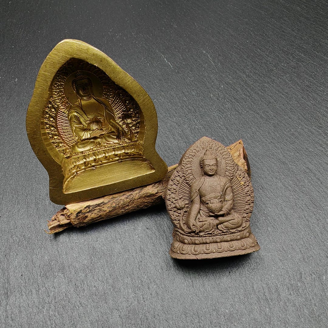 Tsa Ritual Set Bhaisajyaguru Medicine Buddha Tsa Tsa Mold - 4cm Height: Tibetan Buddha ...
