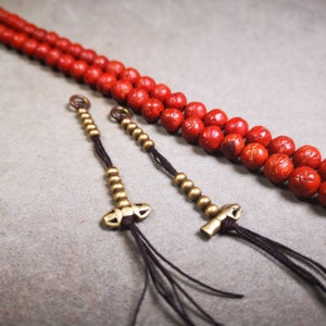 Gandhanra Handmade Tibetan Buddhist Mala Counters,Prayer Bead Counters,with Dorje and Vajra  Pendant, Made of  Brass,Mini Size