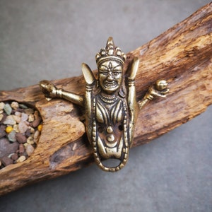Estatua budista tibetana antigua de Gandhanra, Sukhasiddhi Dakini, Shangpakagyu White Dakini Khechari, Kachod Karmo, Buda femenino tántrico, 2,76"