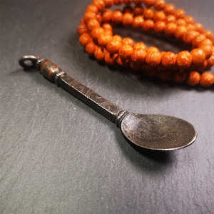 Gandhanra Handmad Tibetan Buddhist Tsog Offering Spoon,Serving Ritual Implement for Worship Ceremony,4.0&quot; Length