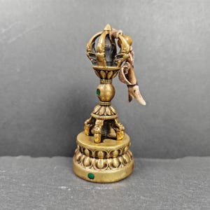 Authentic Tibetan Dorje Vajra | Hand-Forged Brass Spiritual Gift | Blessed Buddhist Ritual Object | Meditation Altar Decor