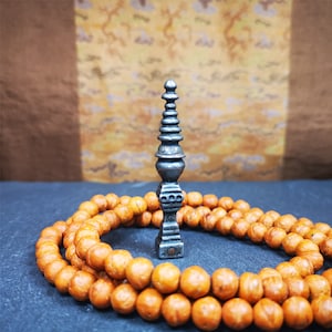Gandhanra Handmade Tibetan Buddhist Tower Amulet,Stupa,Pagoda Pendant,Made of Cold Iron,2.56 inches