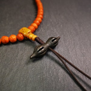 Gandhanra Vintage Nine-pronged Vajra Dorje Amulet,Tibetan Buddhism (Vajrayana) Ritual Implement,Made of Cold Iron,30 Years Old