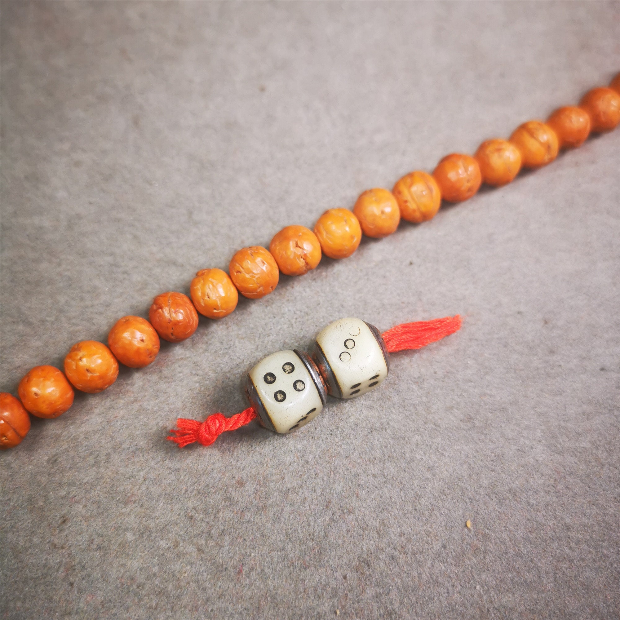 Gandhanra Yak Bone Carved Tibetan Mala Spacer Beads,dice Marker
