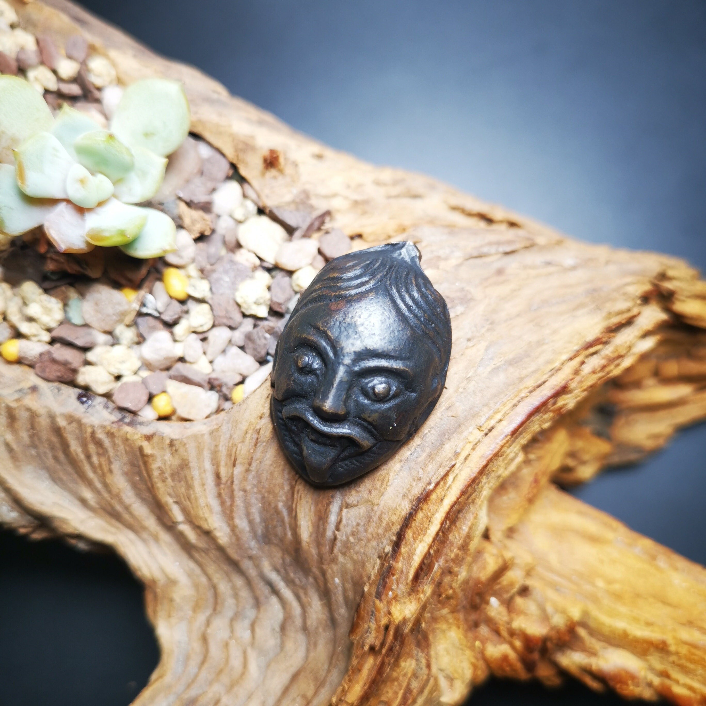 Gandhanra Handmade Shri Devi Amulet,Drashi Lhamo Pendant,Zashi Lhamo Badge, Made of Thokcha