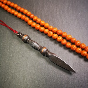 Gandhanra Handmade Tibetan Amulet ,Kila(Dorje Phurba) , Trantic Buddhism Ritual Implement Pendant,Made of Cold Iron,3.74"