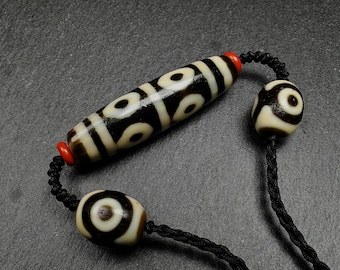 cep1602 - Agathe Creation - Collana Unico - Pietre Dzi e onice