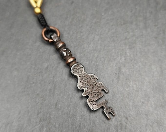 Handmade Tibetan Key Pendant: Cold Iron Amulet, Himalayan Lucky Charm