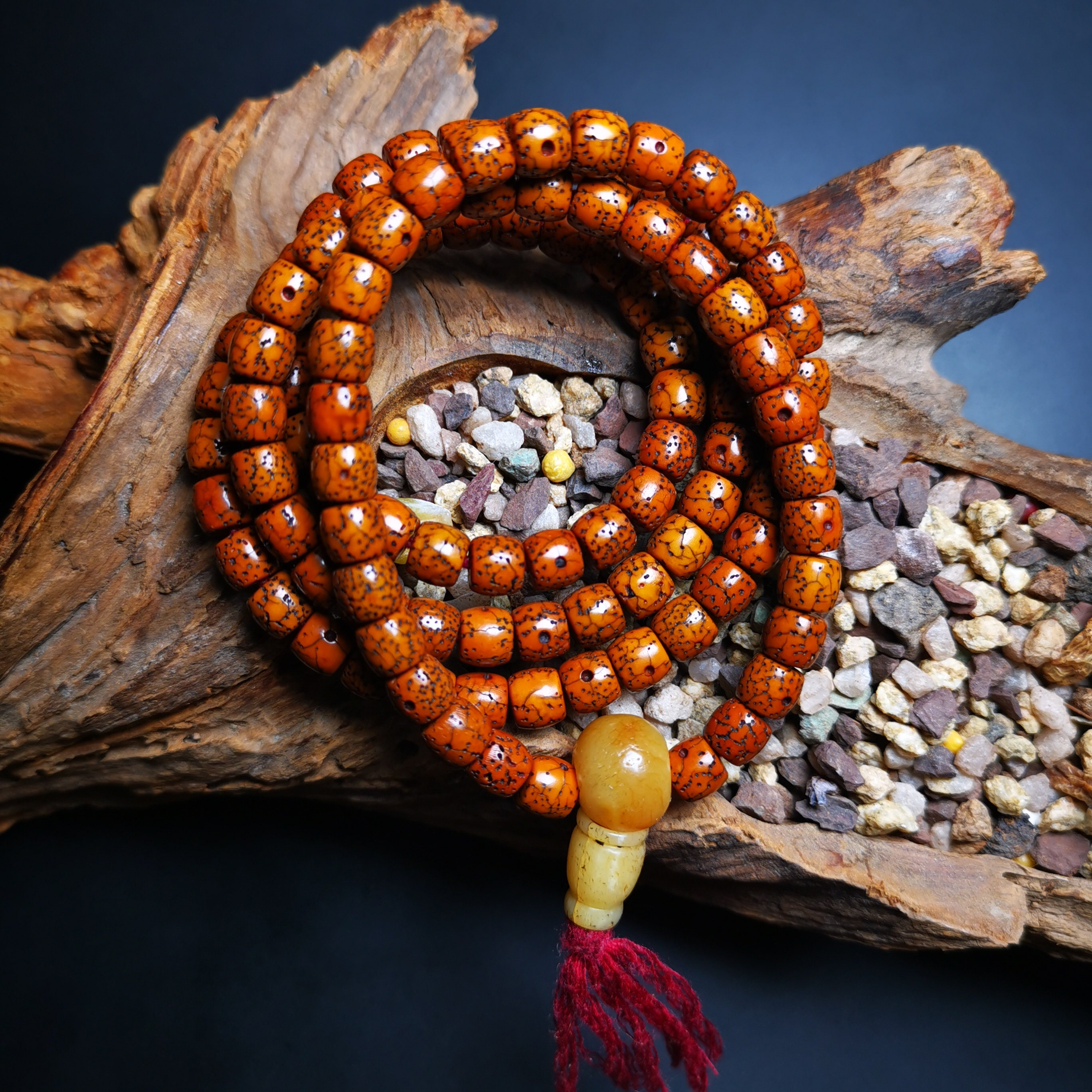 Moon & Stars Bodhi Seed Mala - Indiodyssey