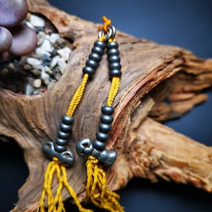 Gandhanra Handmade Tibetan Buddhist Mala Counters,Prayer Bead Counters,with Dorje and Vajra, Made of  Cold Iron