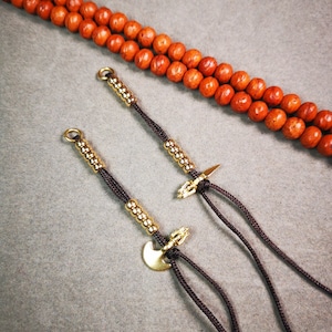 Gandhanra Handmade Tibetan Buddhist Mala Counters,Prayer Bead Counters,with Kila and Kartika Pendant,Made of  Brass