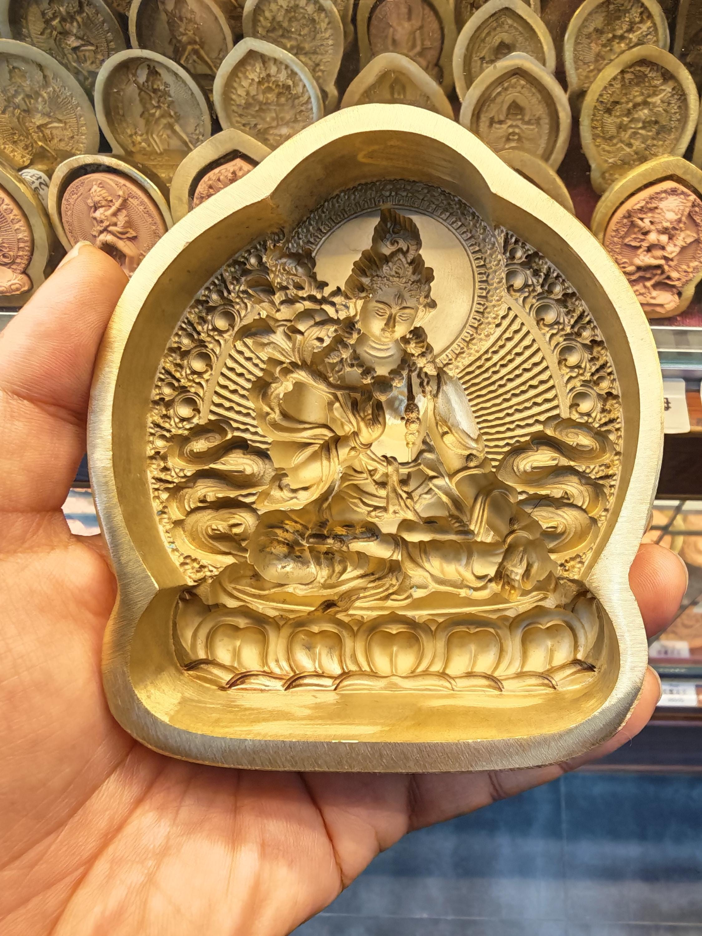 Tsa Ritual Set White Tara Tsa Tsa Mold - 4cm Height: Tibetan Buddha Statue Maker for ...