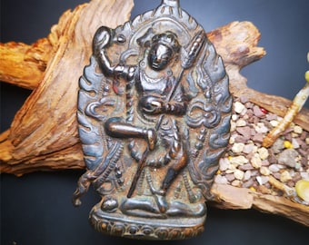 Gandhanra Acient Tibetan Buddhist Statue,Troma Nagmo,krodikali, the Black Wrathful Mother,100 Years Old