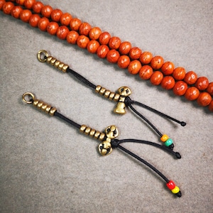 Gandhanra Handmade Tibetan Buddhist Mala Counters,Prayer Bead Counters,with Dorje and Vajra Pendant,Made of  Brass