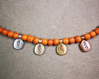 Gandhanra Handmade Buddhist Mala Counter Clip,Bum Counter Clip for Prayer Beads,Hum Letter,Mala Accessories